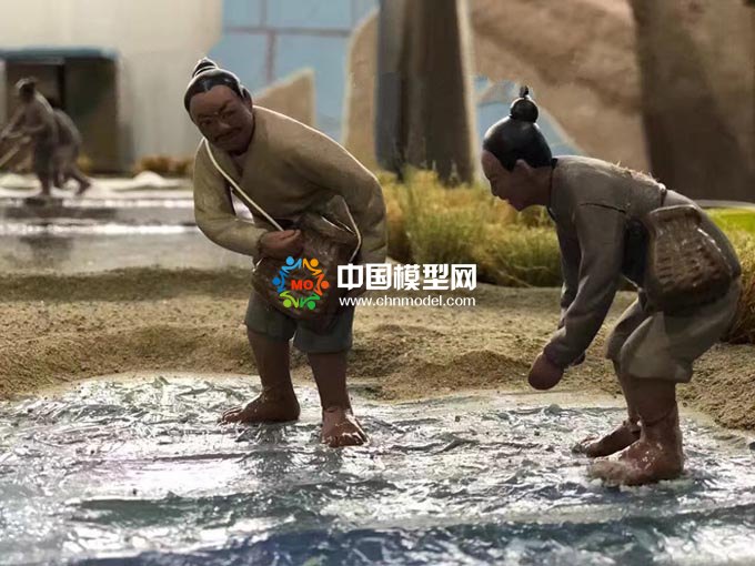 古法制鹽微縮場(chǎng)景沙盤(pán)模型