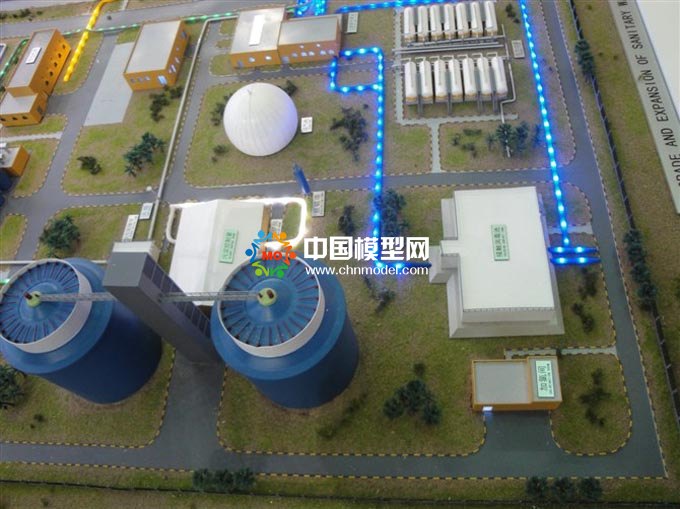 中國水務海外EPC項目沙盤模型，水處理沙盤模型