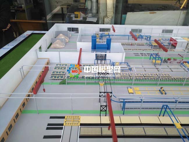 混凝土預制件生產(chǎn)線沙盤模型， 裝配式建筑沙盤模型