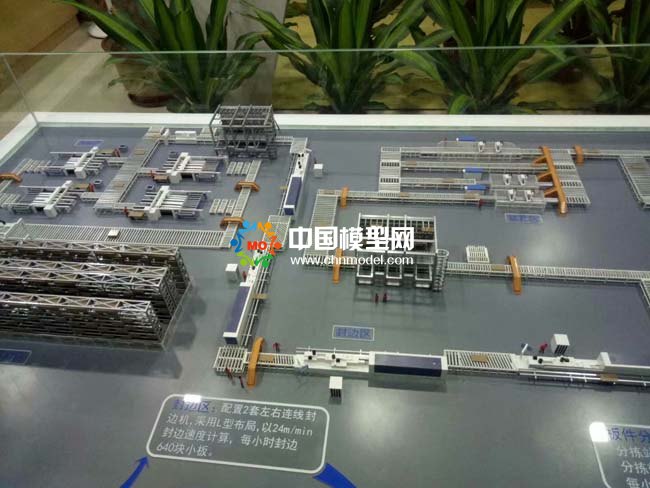 板式家具工業(yè)4.0生產線沙盤模型