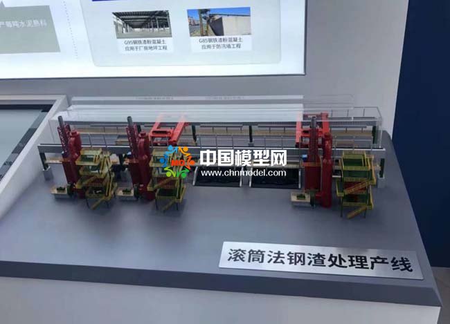 滾筒法鋼渣處理線(xiàn)沙盤(pán)模型